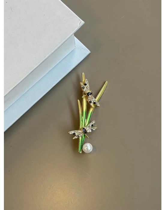 Sazlık Broş - Yeşil