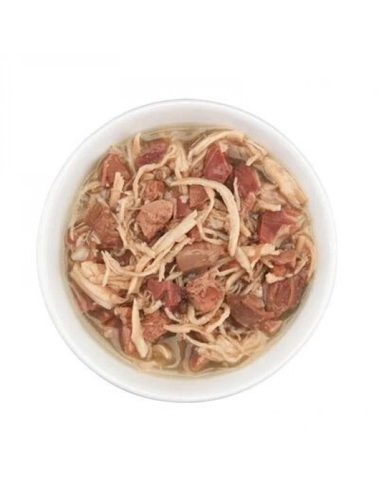 Schesir After Dark Et Suyu içinde Tavuklu ve Sığır Etli Yetişkin Kedi Konservesi 1 Adet 80 Gr