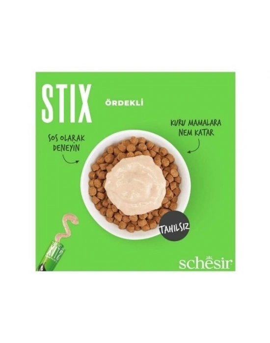 Schesir Cat Stick Ördekli Sıvı Kedi Ödül Maması 1 Adet 6x15 Gr