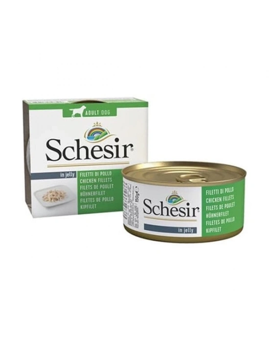 Schesir Jelly Pouch Tavuklu Fileto Konserve Yetişkin Köpek Maması 1 Adet 150 Gr