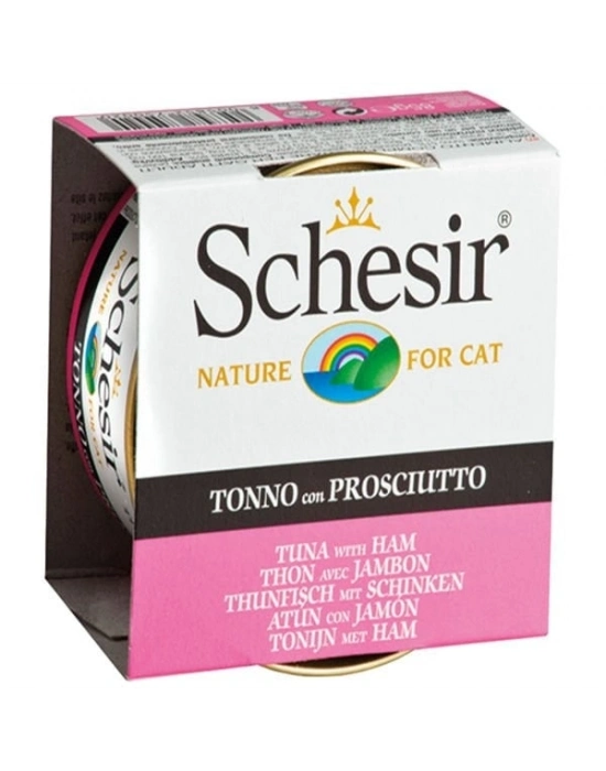 Schesir Ton Balık ve Jambonlu Jöleli Konserve Kedi Maması 1 Adet 85 Gr