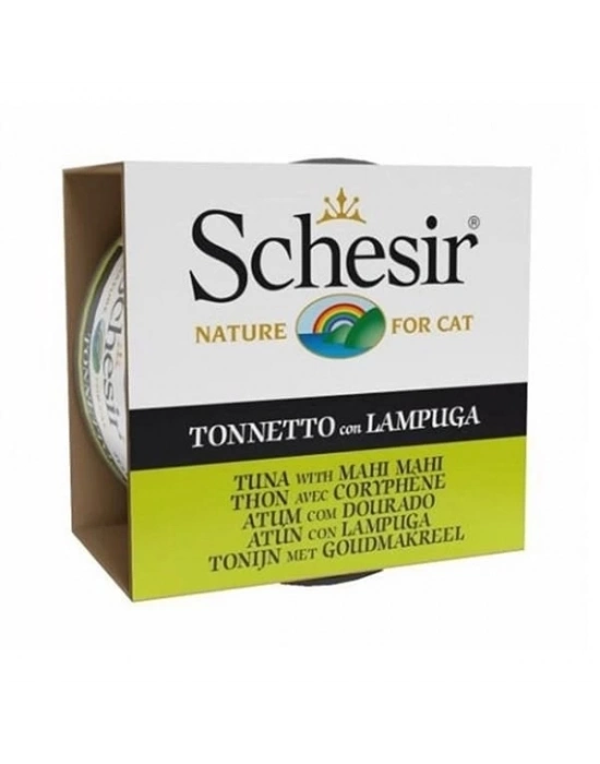Schesir Ton Balıklı ve Lambukalı Jöleli Konserve Yetişkin Kedi Maması 1 Adet 85 Gr
