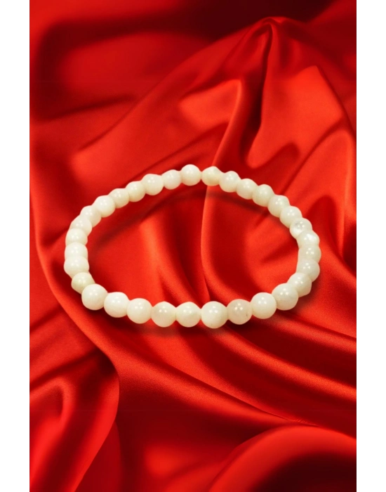 Sedef Doğal Taş Bileklik Kutulu