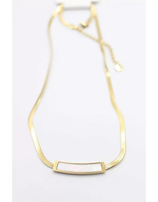 Sedef İtalyan Zincir Kolye - Altın