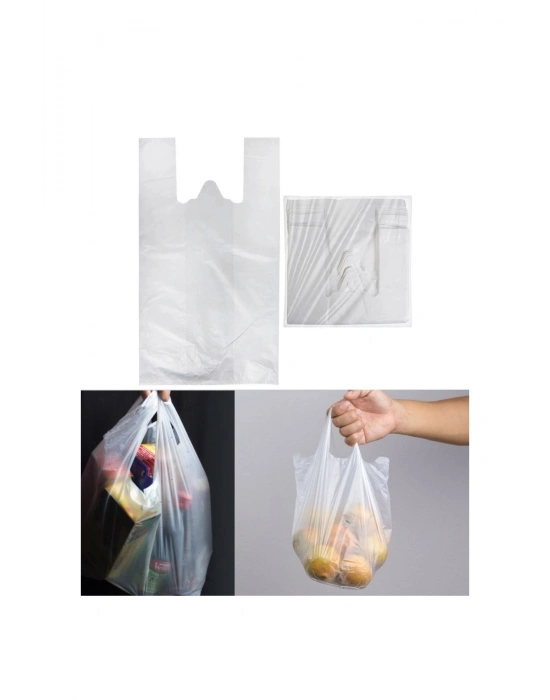 Şeffaf Atlet Poşet Küçük Boy 24x43 cm 1 Paket Takriben 300 Adet