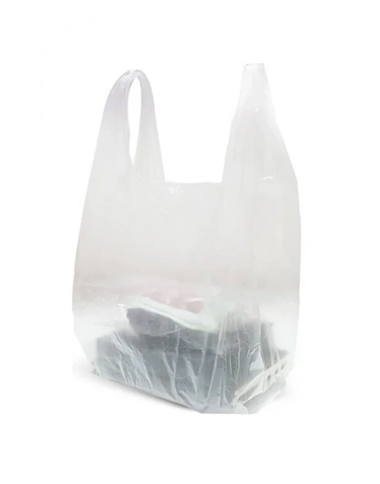 Şeffaf Atlet Poşet Orta Boy 28x50 cm 1 Paket Takriben 200 Adet