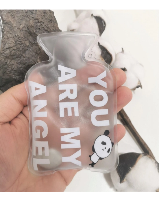 Şeffaf Çanta Boy Mini El Isıtıcı Patlamaz Mesajlı Sıcak Su Torbası