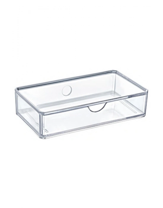 Şeffaf Çekmece Makyaj Takı Organizeri Düzenleyici 10×18×4 cm