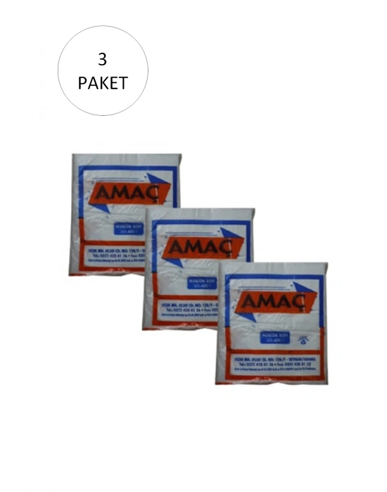 Şeffaf Hışır Atlet Poşet Küçük Boy 25x42 Cm 650 Gr (3 Paket-Takriben 900 Adet)
