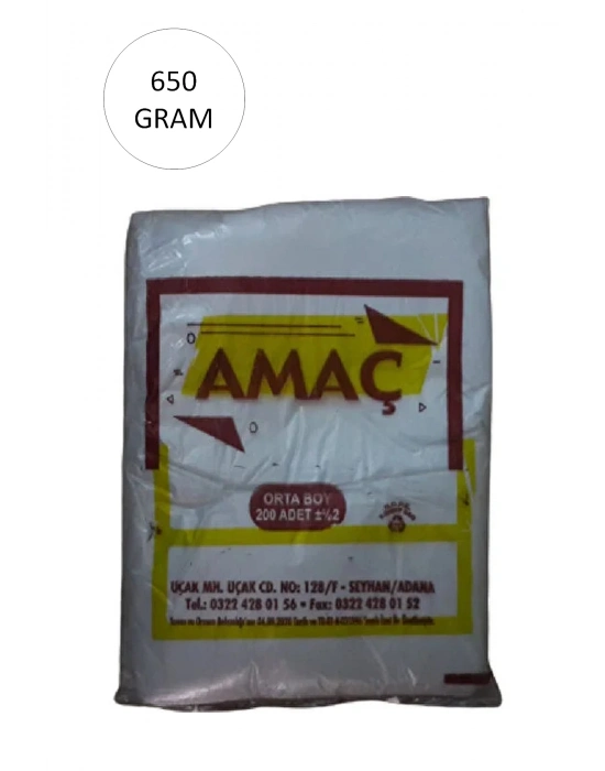 Şeffaf Hışır Atlet Poşet Orta Boy 27x47 Cm 650 Gr (1 Paket-Takriben 200 Adet)