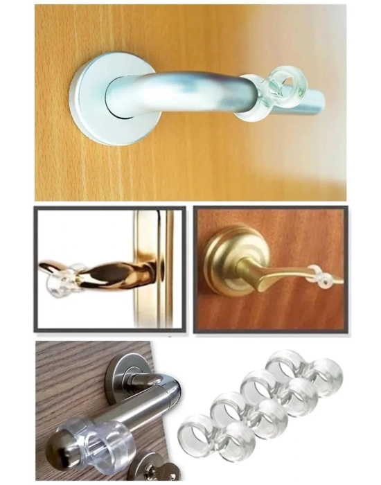 Şeffaf Kapı Kolu Stoperi Kapı Kolu Tamponu 4 Adet Kapı Güvenliği