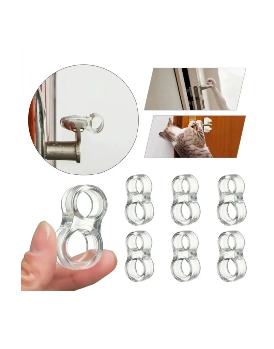 Şeffaf Kapı Kolu Stoperi Kapı Kolu Tamponu 4 Adet Kapı Güvenliği