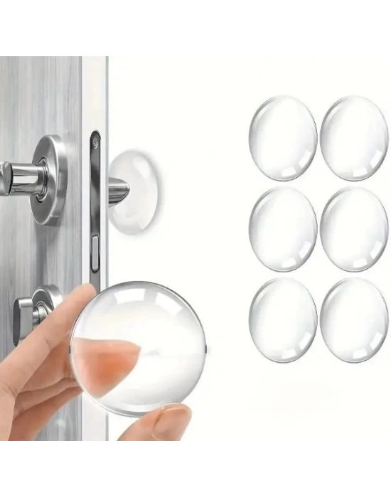 ® Şeffaf  Silikon Mobilya ve Kapı Durdurucu Darbe Pedi 6 lı