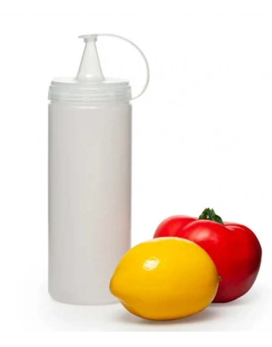 Şeffaf Sos Şişesi  - 400 Ml