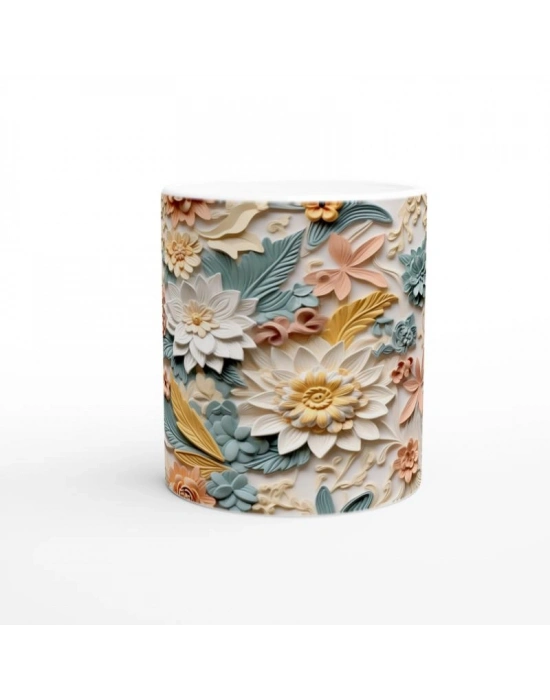 Şeftali Çiçeği Dokunuşlu Kupa Bardak