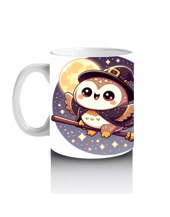 Şeker Sepetli Sevimli Hayalet Figürlü Çocuklara Özel Cadılar Bayramı Baskılı Kupa Bardak