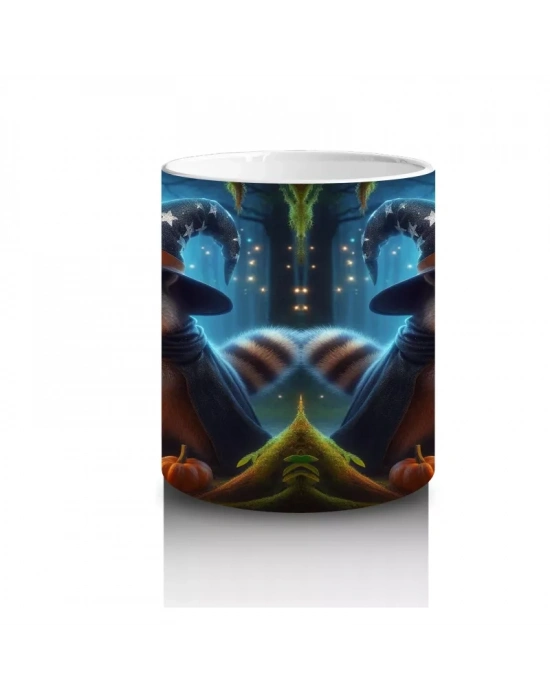 Şeker Temalı Renkli Canavar Figürleriyle Eğlenceli Cadılar Bayramı Baskılı Kupa