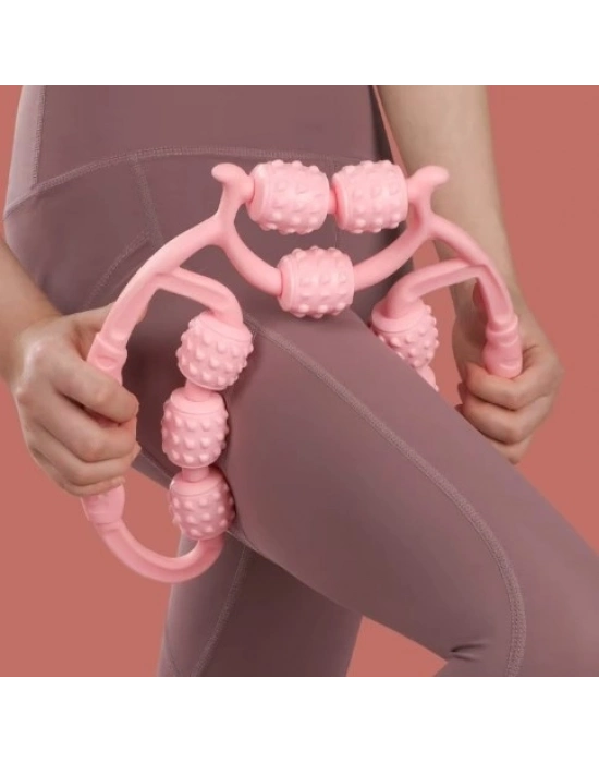 Selülit Masaj Aleti 9 Tekerlekli Lenf Drenaj Rulosu