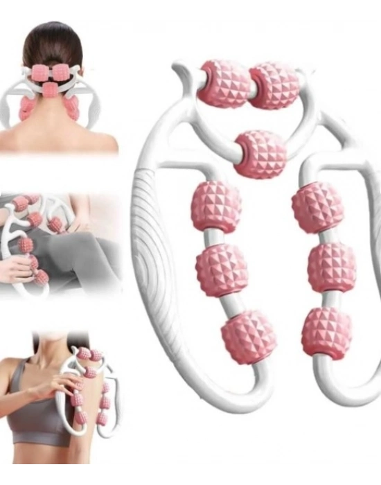 Selülit Masaj Aleti 9 Tekerlekli Lenf Drenaj Rulosu