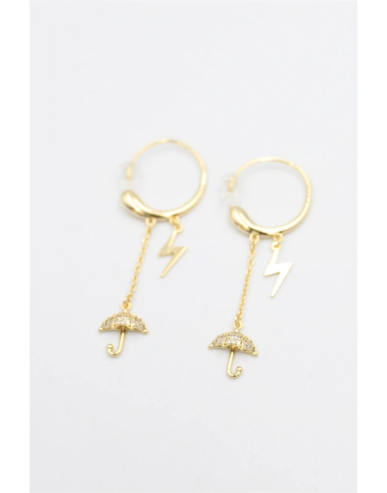 Şemsiye Küpe - Altın