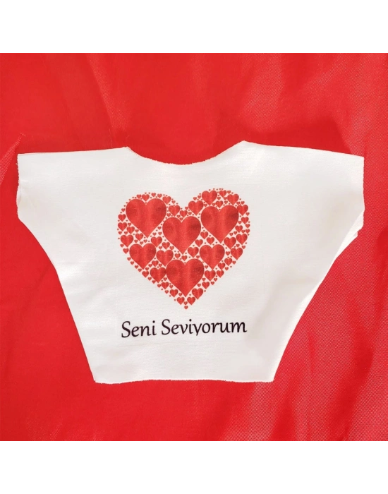 Seni Seviyorum Baskılı Peluş Oyuncak Tişörtü