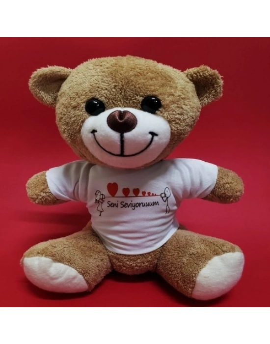 Seni Seviyorum Temalı Peluş Ayıcık