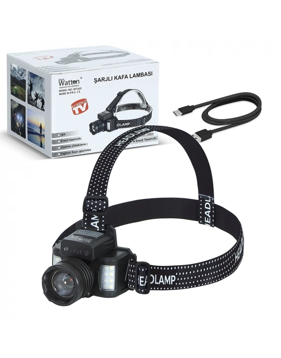 Sensörlü Cree Tg Led Şarjlı Kafa Lambası Wt-625