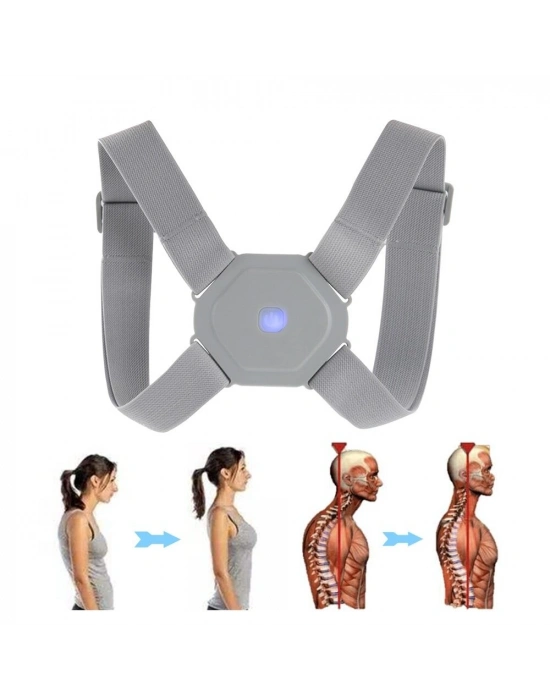 Sensörlü Dik Duruş Korsesi Şarjlı Titreşimli