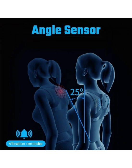 Sensörlü Dik Duruş Korsesi Şarjlı Titreşimli