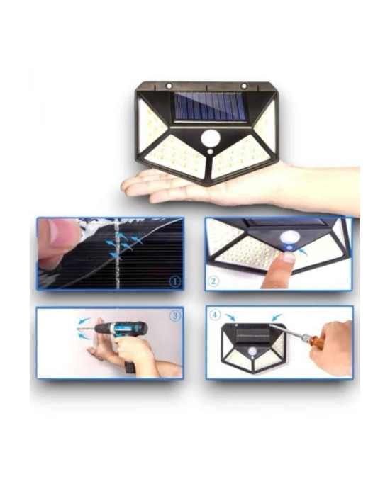 SENSÖRLÜ GÜNEŞ ENERJİLİ DUVAR LAMBASI