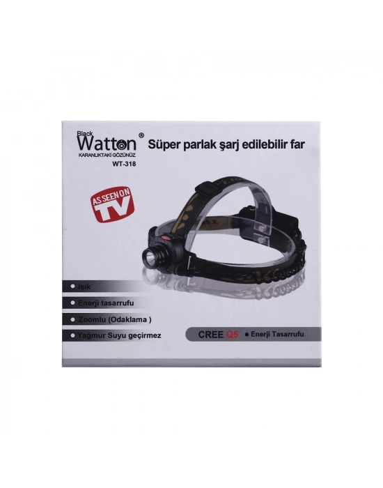 Sensörlü Şarjlı Kafa Lambası  Wt-318