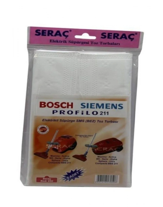 Seraç Bez Süpürge Torbası Bosch Siemens No:050 Süpürge Torbası