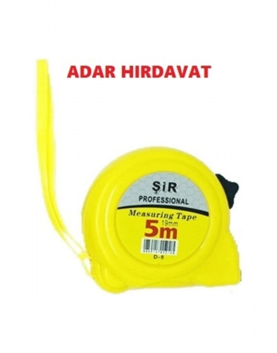 Şerit Metre Sarı Siyah Profesyonel 3x19Mm Royaleks-ÖZŞ-8879