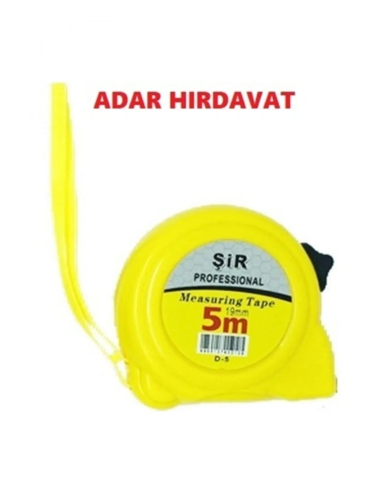 Şerit Metre Sarı Siyah Profesyonel 3x19Mm Royaleks-ÖZŞ-8879