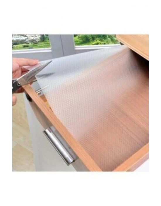 Sermat Sılver Eva Shelf Liner Şeffaf Kaydırmaz Raf Dolap Ve Çekmece Örtüsü 45 Cm X 10 Metre Royaleks-RF50