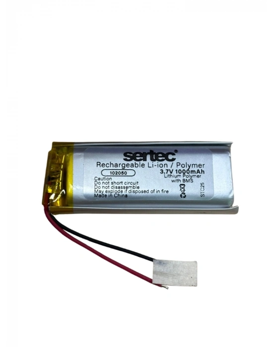 Sertec 102050 3.7v 1000mah Li-polymer Pil (devreli/1.5a)