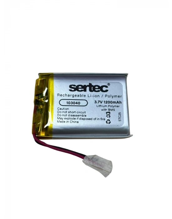 Sertec 103040 3.7v 1200mah Li-polymer Pil (devreli/1.5a)