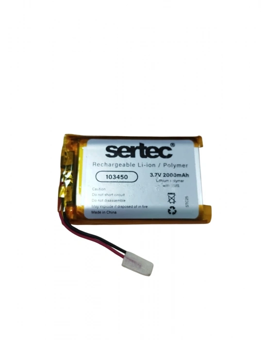 Sertec 103450 3.7v 2000 Mah Li-polymer Pil (devreli/1.5a)