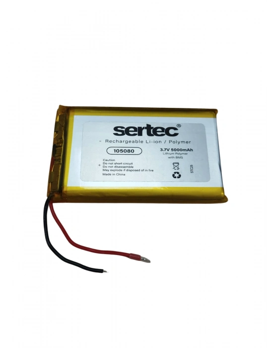 Sertec 105080 3.7v 5000 Mah Li-polymer Pil (devreli/1.5a)