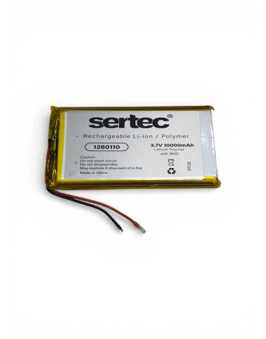 Sertec 1260110 3.7v 10.000mah Li-polymer Pil (devreli/1.5a)