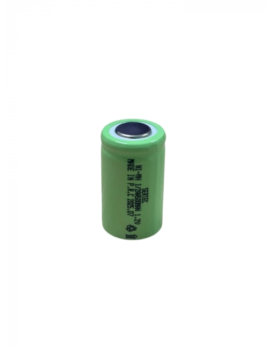 Sertec - 1.2v 500 Mah - 1/2aa - Ni-mh Şarjlı Pil - (başsız / Flat Head)