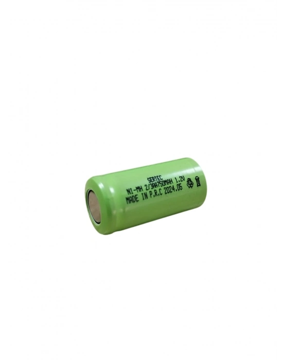 Sertec - 1.2v 750 Mah - 2/3aa - Ni-mh Şarjlı Pil - (başsız / Flat Head)