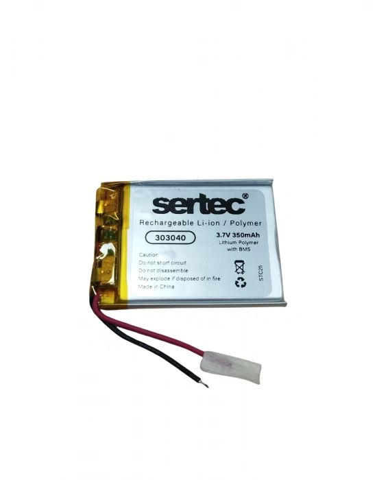 Sertec 303040 3.7v 350 Mah Li-polymer Pil (devreli/1.5a)