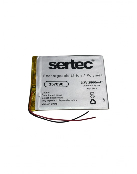 Sertec 357090 3.7v 2500 Mah Li-polymer Pil (devreli/1.5a)