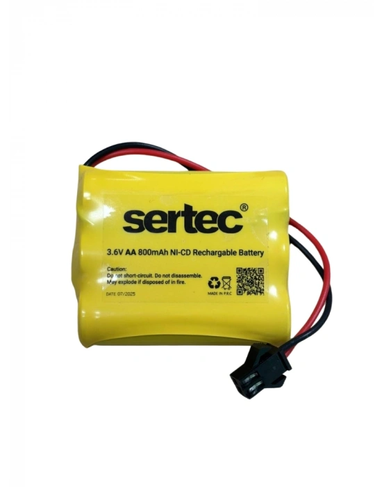 Sertec 3.6v 3s1p Aa 800 Mah Kablo + Siyah Konnektörlü Oyuncak Pili