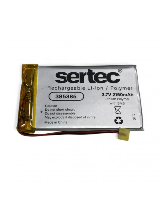 Sertec 385385 3.7v 2150 Mah Li-polymer Pil (devreli/1.5a)