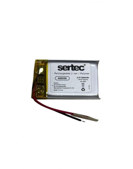 Sertec 402030 3.7v 200mah Li-polymer Pil (devreli/1.5a)