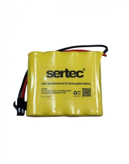 Sertec 4.8v 4s1p Aa 800 Mah Kablo + Siyah Konnektörlü Oyuncak Pili