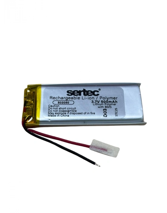 Sertec 502050 3.7v 500 Mah Li-polymer Pil (devreli/1.5a)