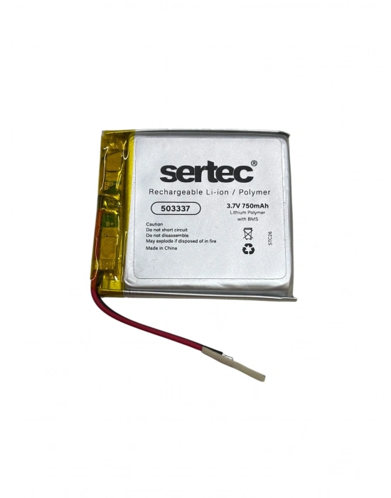 Sertec 503337 3.7v 750 Mah Li-polymer Pil (devreli/1.5a)